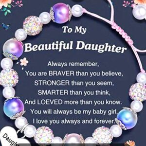 NEW "TO MY BEAUTIFUL DAUGHTER" Hypoallergenic Bracelet Gift dainty accessories